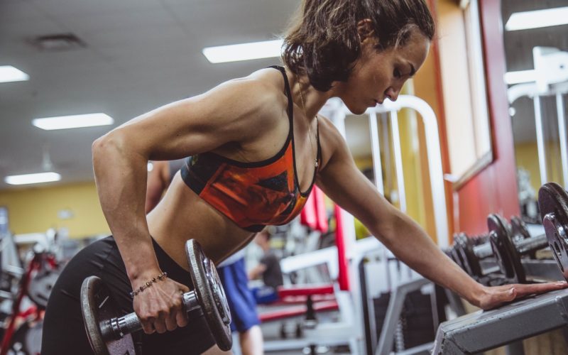 Woman working out to plan